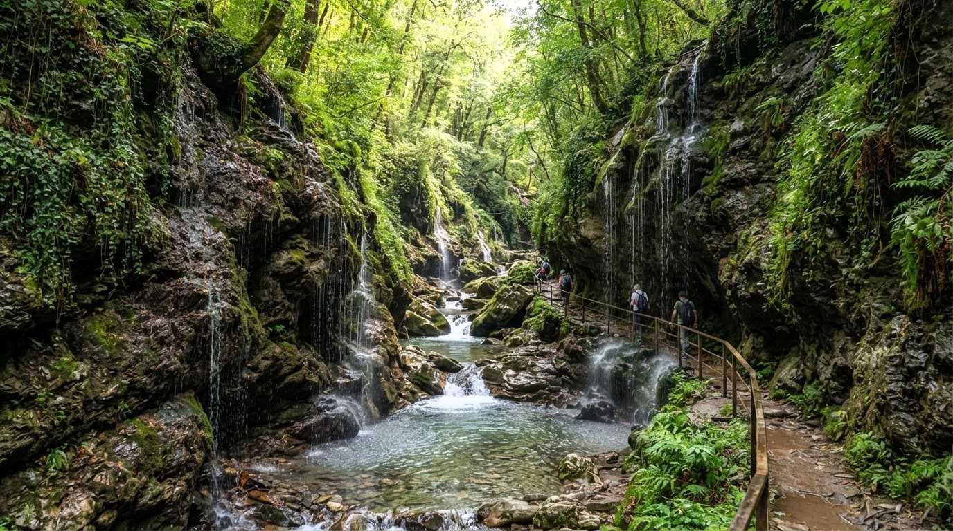 Каньон Плачущие скалы на реке Макопсе в Лазаревском